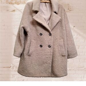 Free People Cream Teddy Jacket